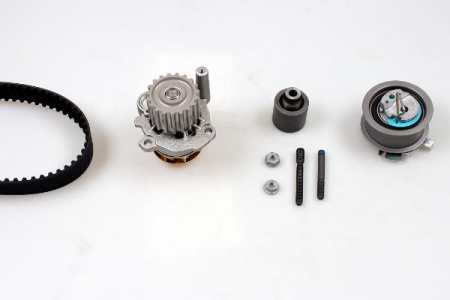 Distributie - Set distributie potrivit AUDI A2; SEAT AROSA, IBIZA III; SKODA FABIA I, FABIA I PRAKTIK; VW JETTA III, LUPO I, POLO IV 1.2D/1.4D/1.9D dupa 1999 (curea + intinzator + pompa apa)
