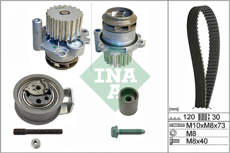 Set distributie potrivit AUDI A2; SEAT AROSA; SKODA FABIA I, FABIA I PRAKTIK; VW LUPO I, POLO, POLO IV 1.4D/1.9D 1999-2008 (curea + intinzator + pompa apa) [1]