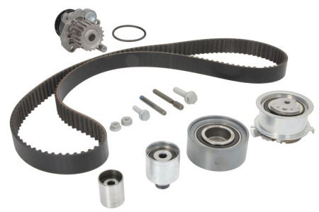 Distributie - Set distributie potrivit AUDI A3, A4 ALLROAD B8, A4 B7, A4 B8, A5, A6 C6, Q5, TT; SEAT ALTEA, ALTEA XL, EXEO, EXEO ST, LEON, TOLEDO III 2.0D 2003-2018 (curea + intinzator + pompa apa)