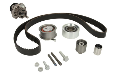 Distributie - Set distributie potrivit AUDI A3, A4 ALLROAD B8, A4 B7, A4 B8, A5, A6 C6, Q5, TT; SEAT ALTEA, ALTEA XL, EXEO, EXEO ST, LEON, TOLEDO III 2.0D 2003-2018 (curea + intinzator + pompa apa)