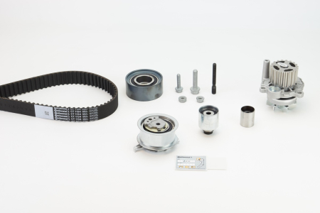 Set distributie potrivit AUDI A3, A4 ALLROAD B8, A4 B8, A5, A6 C6, Q5, TT; SEAT ALTEA, ALTEA XL, EXEO, EXEO ST; VW BEETLE, EOS 2.0D 2003-2018 (curea + intinzator + pompa apa) [1]