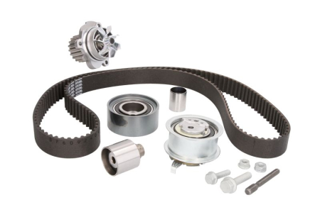 Distributie - Set distributie potrivit AUDI A3, A4 ALLROAD B8, A4 B8, A5, A6 C6, Q5, TT; SEAT ALTEA, ALTEA XL, EXEO, EXEO ST; VW BEETLE, EOS 2.0D 2003-2018 (curea + intinzator + pompa apa)