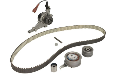 Distributie - Set distributie potrivit AUDI A3, A4 ALLROAD B9, A4 B9, A5, A6 ALLROAD C8, A6 C8, A7, Q2, Q3, Q5; CUPRA FORMENTOR 2.0D/2.0DH dupa 2014 (curea + intinzator + pompa apa)