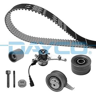 Set distributie potrivit AUDI A3, A4 ALLROAD B9, A4 B9, A5, A6 ALLROAD C8, A6 C8, A7, Q2, Q3, Q5; CUPRA FORMENTOR 2.0D/2.0DH dupa 2014 (curea + intinzator + pompa apa) [1]