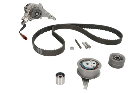Distributie - Set distributie potrivit AUDI A3, A4 ALLROAD B9, A4 B9, A5, A6 ALLROAD C8, A6 C8, A7, Q2, Q3, Q5; CUPRA FORMENTOR; SEAT ATECA, LEON 2.0D/2.0DH dupa 2014 (curea + intinzator + pompa apa)