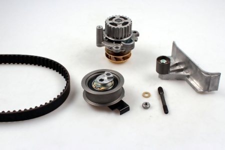 Set distributie potrivit AUDI A3, A4 B5, A4 B6, A4 B7, A6 C5; SEAT EXEO, EXEO ST; SKODA SUPERB I; VW PASSAT B5.5 1.8 1995-2010 (curea + intinzator + pompa apa) [1]