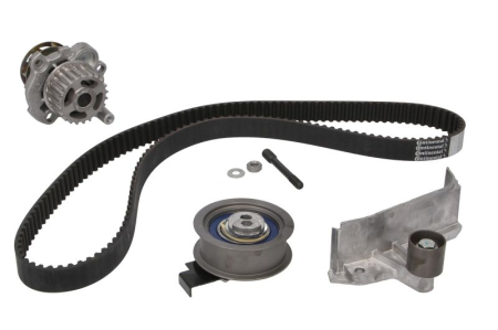 Distributie - Set distributie potrivit AUDI A3, A4 B5, A4 B6, A4 B7, A6 C5; SEAT EXEO, EXEO ST; SKODA SUPERB I; VW PASSAT B5.5 1.8 1995-2010 (curea + intinzator + pompa apa)