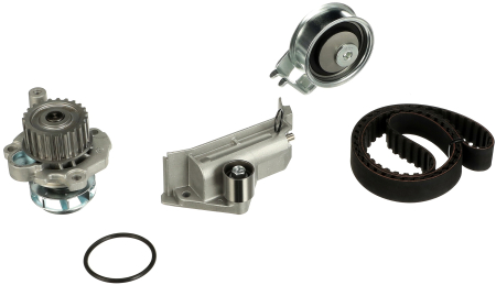 Set distributie potrivit AUDI A3, A4 B5, A4 B6, A4 B7, A6 C5, TT; SEAT ALHAMBRA, CORDOBA, IBIZA II, LEON, TOLEDO II; SKODA OCTAVIA I 1.8/2.0 1995-2010 (curea + intinzator + pompa apa) [1]