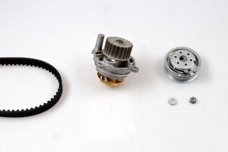 Distributie - Set distributie potrivit AUDI A3, A4 B5, A4 B6, A4 B7; SEAT ALTEA, ALTEA XL, CORDOBA, CORDOBA VARIO, EXEO, EXEO ST, IBIZA II, LEON 1.6-2.0 1994-2015 (curea + intinzator + pompa apa)