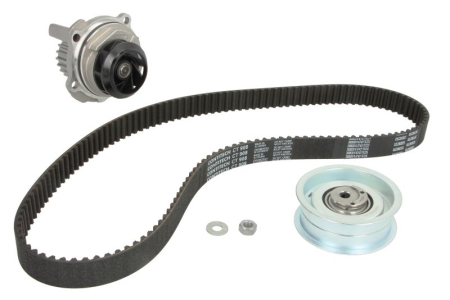 Distributie - Set distributie potrivit AUDI A3, A4 B5, A4 B6, A4 B7; SEAT ALTEA, ALTEA XL, CORDOBA, CORDOBA VARIO, EXEO, EXEO ST, IBIZA II, LEON 1.6-2.0 1994-2015 (curea + intinzator + pompa apa)