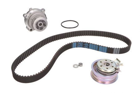 Set distributie (curea + intinzator + Pompa apa) potrivit AUDI A3, A4 B5, A4 B6, A4 B7; SEAT ALTEA, ALTEA XL, CORDOBA, CORDOBA VARIO, EXEO, EXEO ST, IBIZA II, LEON 1.6-2.0D 11.94-12.17 [1]