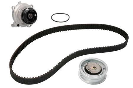 Distributie - Set distributie potrivit AUDI A3, A4 B5, A4 B6, A4 B7; SEAT ALTEA, ALTEA XL, CORDOBA, CORDOBA VARIO, EXEO, EXEO ST, IBIZA II, LEON 1.6-2.0LPG 1994-2015 (curea + intinzator + pompa apa)
