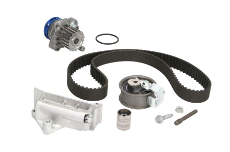 Distributie - Set distributie potrivit AUDI A3, A4 B5, A4 B6, A6 C5; FORD GALAXY I, GALAXY MK I; SEAT ALHAMBRA, LEON, TOLEDO II; SKODA FABIA I 1.2D/1.9D 1995-2010 (curea + intinzator + pompa apa)
