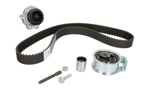 Distributie - Set distributie potrivit AUDI A3, A4 B5, A4 B6, A6 C5; FORD GALAXY I; SEAT ALHAMBRA, LEON, TOLEDO II; SKODA OCTAVIA I, SUPERB I; VW BORA 1.9D 1995-2010 (curea + intinzator + pompa apa)