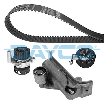 Set distributie potrivit AUDI A3, A4 B5, A6 C5, TT; SEAT ALHAMBRA, CORDOBA, IBIZA II, LEON, TOLEDO II; SKODA OCTAVIA I; VW BORA 1.6D/1.8 1995-2016 (curea + intinzator + pompa apa) [1]