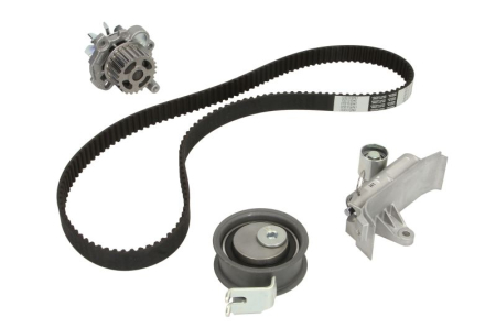 Distributie - Set distributie potrivit AUDI A3, A4 B5, A6 C5, TT; SEAT ALHAMBRA, CORDOBA, IBIZA II, LEON, TOLEDO II; SKODA OCTAVIA I; VW BORA, BORA I 1.8 1995-2010 (curea + intinzator + pompa apa)