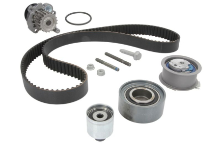 Distributie - Set distributie potrivit AUDI A3, A4 B7, A6 C6; CHRYSLER SEBRING; DODGE AVENGER, CALIBER, JOURNEY; JEEP COMPASS, PATRIOT; MITSUBISHI GRANDIS 2.0D dupa 2003 (curea + intinzator + pompa apa)