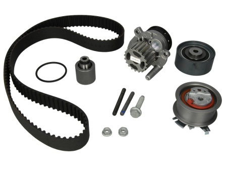 Distributie - Set distributie potrivit AUDI A3, A4 B7, A6 C6; CHRYSLER SEBRING; DODGE AVENGER, CALIBER, JOURNEY; JEEP COMPASS, PATRIOT; MITSUBISHI GRANDIS 2.0D dupa 2003 (curea + intinzator + pompa apa)