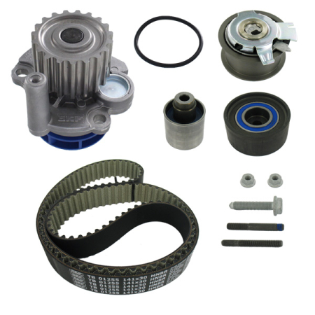 Set distributie potrivit AUDI A3, A4 B7, A6 C6; CHRYSLER SEBRING; DODGE AVENGER, CALIBER, JOURNEY; JEEP COMPASS, PATRIOT; MITSUBISHI GRANDIS 2.0D dupa 2003 (curea + intinzator + pompa apa) [1]
