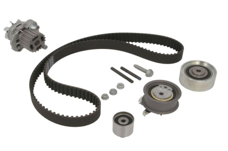Distributie - Set distributie potrivit AUDI A3, A4 B7, A6 C6; DODGE AVENGER, CALIBER, JOURNEY; JEEP COMPASS, PATRIOT; SEAT ALTEA, ALTEA XL, IBIZA III 1.9D/2.0D dupa 2003 (curea + intinzator + pompa apa)