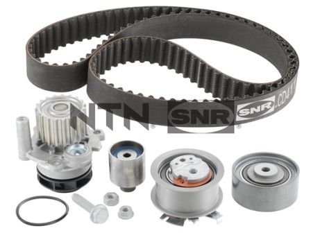Set distributie potrivit AUDI A3, A4 B7, A6 C6; DODGE AVENGER, CALIBER, JOURNEY; JEEP COMPASS, PATRIOT; SEAT ALTEA, ALTEA XL, IBIZA III 1.9D/2.0D dupa 2003 (curea + intinzator + pompa apa) [1]