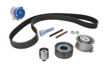 Distributie - Set distributie potrivit AUDI A3, A4 B7; SEAT ALTEA, ALTEA XL, LEON, TOLEDO III; SKODA OCTAVIA II, SUPERB II; VW GOLF PLUS V, GOLF V 1.9D/2.0D 2003-2015 (curea + intinzator + pompa apa)