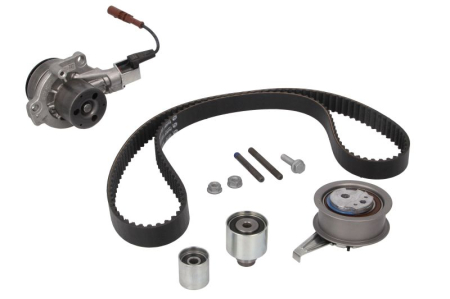 Distributie - Set distributie potrivit AUDI A3, Q2; SEAT ARONA, LEON, LEON SC, LEON ST; SKODA KAMIQ, KAROQ, KODIAQ I, OCTAVIA III, SCALA; VW ARTEON 1.6D/2.0D dupa 2012 (curea + intinzator + pompa apa)