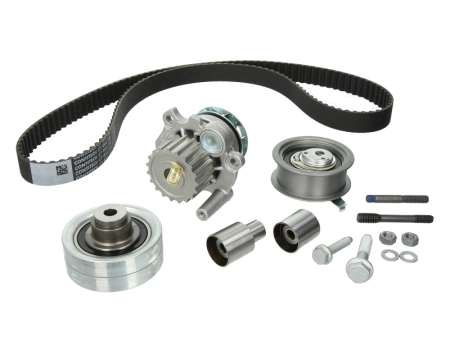 Distributie - Set distributie potrivit AUDI A3; SEAT CORDOBA, CORDOBA VARIO, CORDOBA VARIO/KOMBI, IBIZA II, IBIZA III, INCA, LEON, TOLEDO II 1.9D 1995-2010 (curea + intinzator + pompa apa)