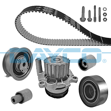 Set distributie (curea + intinzator + Pompa apa) potrivit AUDI A3; SEAT CORDOBA, CORDOBA VARIO, IBIZA II, IBIZA III, LEON, TOLEDO II; SKODA FABIA I, OCTAVIA I 1.0/1.9D 11.95-03.10 [1]