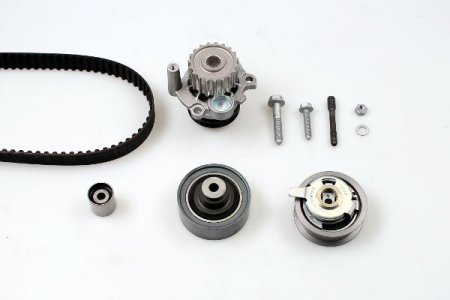 Distributie - Set distributie potrivit AUDI A3; SEAT CORDOBA, CORDOBA VARIO, IBIZA II, IBIZA III, LEON, TOLEDO II; SKODA FABIA I, OCTAVIA I 1.9D 1996-2010 (curea + intinzator + pompa apa)
