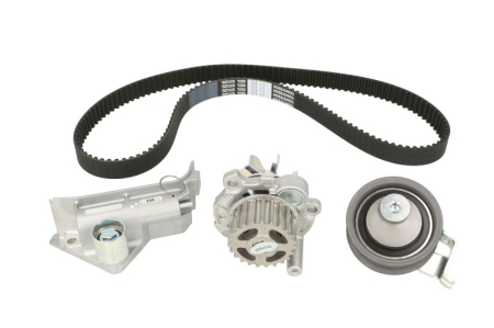 Distributie - Set distributie potrivit AUDI A3, TT; SEAT ALHAMBRA, LEON, TOLEDO II; SKODA OCTAVIA I; VW BORA, BORA I, GOLF IV, NEW BEETLE, SHARAN 1.8 1996-2010 (curea + intinzator + pompa apa)