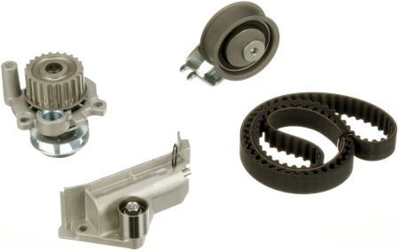 Set distributie potrivit AUDI A3, TT; SEAT ALHAMBRA, LEON, TOLEDO II; SKODA OCTAVIA I; VW BORA, BORA I, GOLF IV, NEW BEETLE, SHARAN 1.8 1996-2010 (curea + intinzator + pompa apa) [1]
