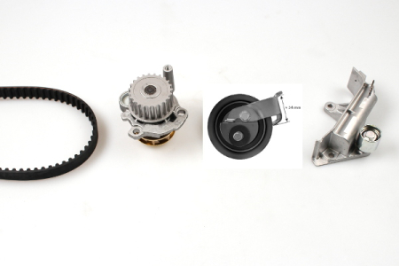 Set distributie potrivit AUDI A3, TT; SEAT ALHAMBRA, LEON, TOLEDO II; SKODA OCTAVIA I; VW BORA, BORA I, GOLF IV, NEW BEETLE, SHARAN 1.8 1996-2010 (curea + intinzator + pompa apa) [1]