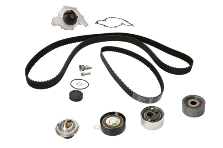 Distributie - Set distributie potrivit AUDI A4 B5, A4 B6, A4 B7, A6 C5, A8 D2, ALLROAD C5; SKODA SUPERB I; VW PASSAT B5, PASSAT B5.5 2.5D 1997-2008 (curea + intinzator + pompa apa)
