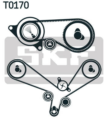 Set distributie potrivit AUDI A4 B5, A4 B6, A4 B7, A6 C5, A8 D2, ALLROAD C5; SKODA SUPERB I; VW PASSAT B5, PASSAT B5.5 2.5D 1997-2008 (curea + intinzator + Pompa apa) [1]