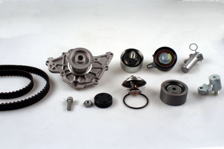 Distributie - Set distributie potrivit AUDI A4 B5, A4 B6, A4 B7, A6 C5, A8 D2, ALLROAD C5; SKODA SUPERB I; VW PASSAT B5, PASSAT B5.5 2.5D 1997-2008 (curea + intinzator + pompa apa)