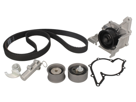 Distributie - Set distributie potrivit AUDI A4 B5, A4 B6, A6 C4, A6 C5, A8 D2, ALLROAD C5; SKODA SUPERB I; VW PASSAT B5, PASSAT B5.5 2.4/2.7/2.8 1994-2008 (curea + intinzator + pompa apa)