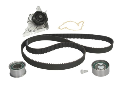 Distributie - Set distributie potrivit AUDI A4 B5, A4 B6, A6 C4, A6 C5, A8 D2; SKODA SUPERB I; VW PASSAT B5, PASSAT B5.5 2.4/2.7/2.8 1994-2008 (curea + intinzator + pompa apa)