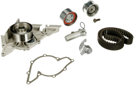 Set distributie potrivit AUDI A4 B5, A4 B6, A6 C4, A6 C5, A8 D2; SKODA SUPERB I; VW PASSAT B5, PASSAT B5.5 2.4/2.7/2.8 1994-2008 (curea + intinzator + pompa apa) [1]
