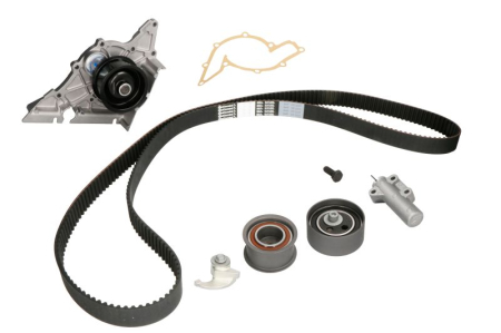Distributie - Set distributie potrivit AUDI A4 B5, A4 B6, A6 C4, A6 C5, A8 D2; SKODA SUPERB I; VW PASSAT B5, PASSAT B5.5 2.4/2.7/2.8 1994-2008 (curea + intinzator + pompa apa)