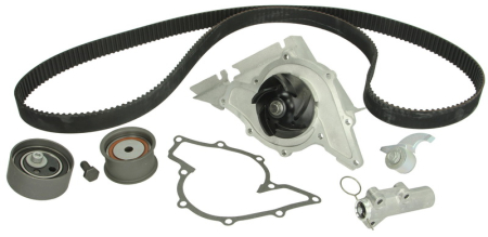 Distributie - Set distributie potrivit AUDI A4 B5, A4 B6, A6 C4, A6 C5, A8 D2; SKODA SUPERB I; VW PASSAT B5, PASSAT B5.5 2.4/2.7/2.8 1994-2008 (curea + intinzator + pompa apa)