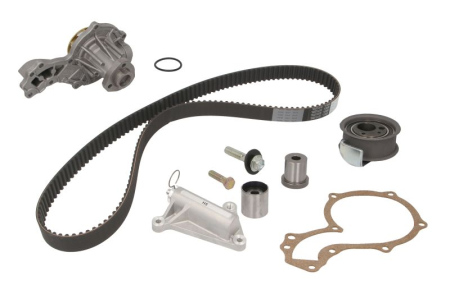 Distributie - Set distributie potrivit AUDI A4 B5, A6 C4, A6 C5, CABRIOLET B3; VW PASSAT B5 1.8 1994-2005 (curea + intinzator + pompa apa)