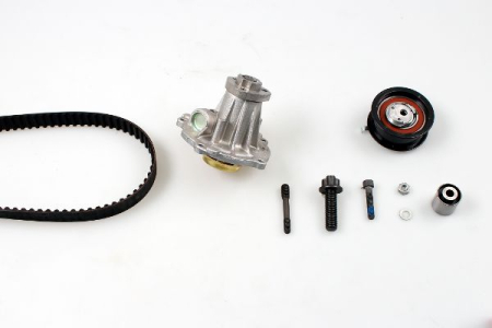 Distributie - Set distributie potrivit AUDI A4 B5, A6 C5; VW PASSAT B3/B4, PASSAT B5 1.9D 1995-2001 (curea + intinzator + pompa apa)