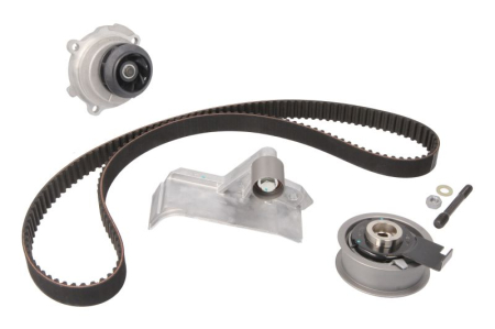 Distributie - Set distributie potrivit AUDI A4 B6, A4 B7, A6 C5 2.0 2000-2008 (curea + intinzator + pompa apa)