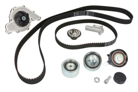 Distributie - Set distributie potrivit AUDI A4 B6, A4 B7, A6 C5, A8 D2, ALLROAD C5; SKODA SUPERB I; VW PASSAT B5.5 2.5D 2000-2008 (curea + intinzator + pompa apa)