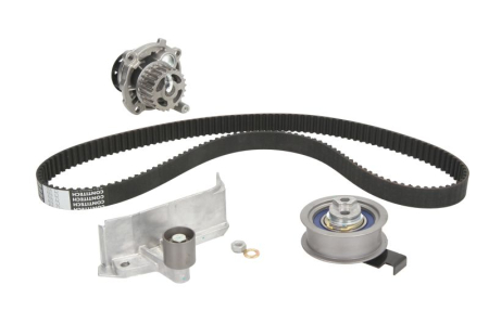Distributie - Set distributie potrivit AUDI A4 B6, A4 B7, A6 C5; VW PASSAT B5.5 2.0 2000-2008 (curea + intinzator + pompa apa)