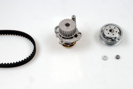 Set distributie potrivit AUDI A4 B6, A6 C4; SEAT ALHAMBRA, CORDOBA, IBIZA III, IBIZA IV, IBIZA IV SC, LEON; SKODA FABIA I, OCTAVIA I 2.0-2.5D 1990-2017 (curea + intinzator + pompa apa) [1]