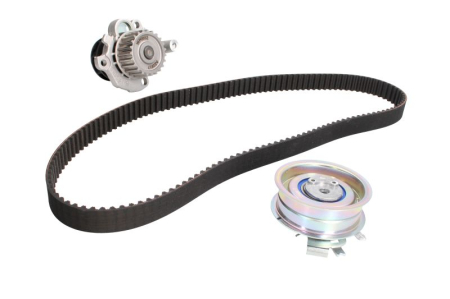 Distributie - Set distributie potrivit AUDI A4 B6, A6 C4; SEAT ALHAMBRA, CORDOBA, IBIZA III, IBIZA IV, LEON; SKODA FABIA I, OCTAVIA I, SUPERB I 1.6LPG-2.5D 1990-2017 (curea + intinzator + pompa apa)