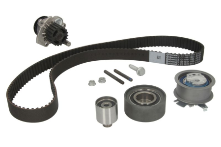 Distributie - Set distributie potrivit AUDI A4 B7, A6 C6; MITSUBISHI LANCER VIII 2.0D dupa 2004 (curea + intinzator + pompa apa)