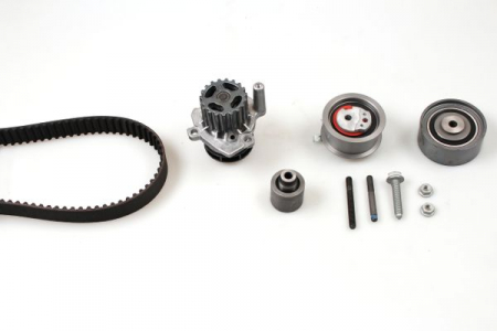 Distributie - Set distributie (curea + intinzator + Pompa apa) potrivit AUDI A4 B7, A6 C6; SEAT ALTEA; VW GOLF PLUS V, PASSAT B6 2.0D 03.04-07.15